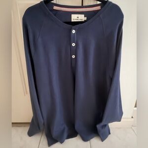 The Normal Brand Midnight Blue Henley